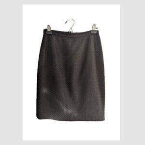 Classic Black Tweed Pencil Skirt by Talbots Sz 6 Work Wear Office Style